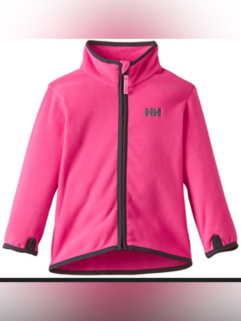 Helly Hansen Kids Hot Pink Fleece Jacket with Dark Trim